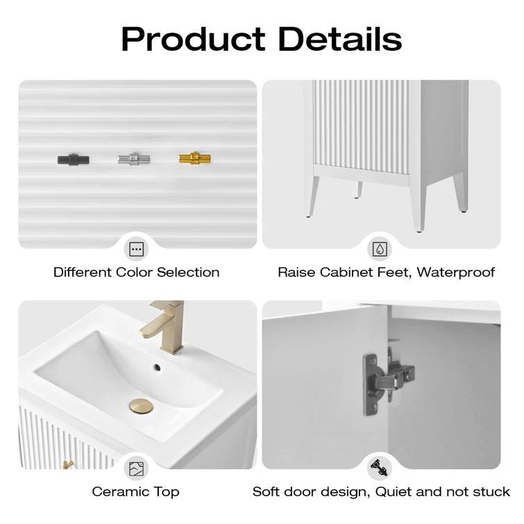 24" Single Bathroom Vanity Set