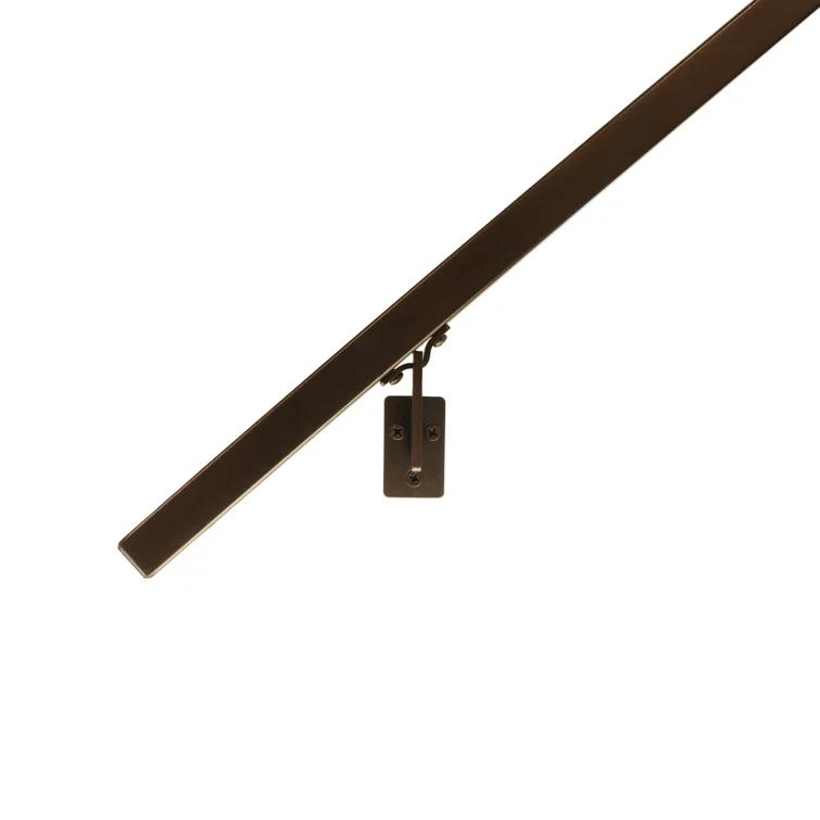 Modern Aluminum Handrail Grab Bar Kit, Adjustable Steel Brackets, Returns to Wall, Powder Coat