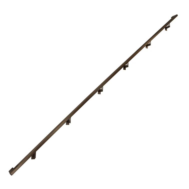 Modern Aluminum Handrail Grab Bar Kit, Adjustable Steel Brackets, Returns to Wall, Powder Coat