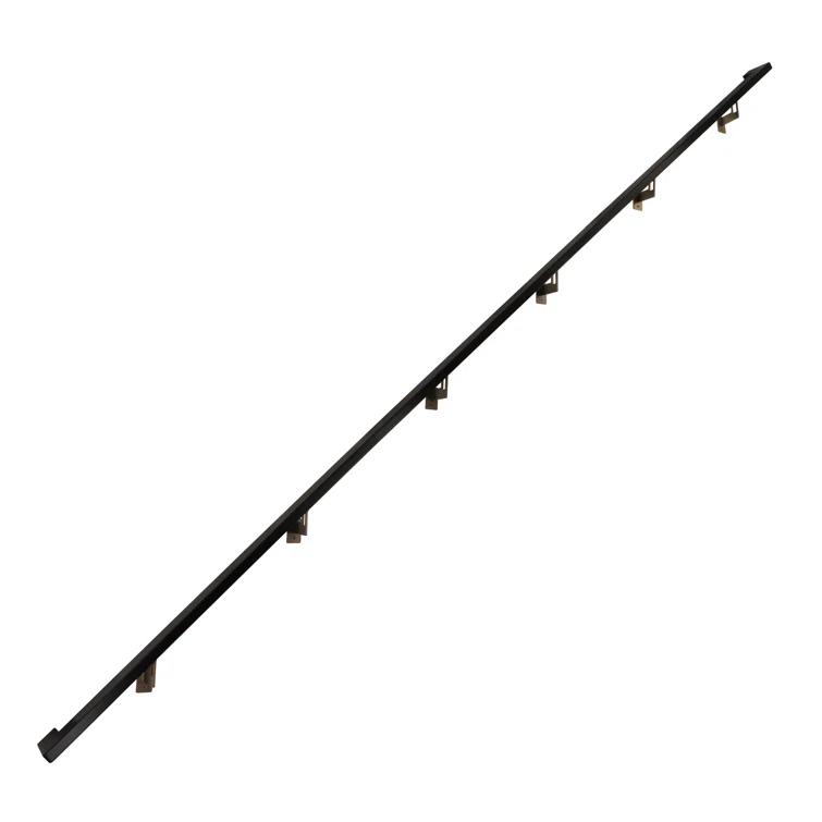 Modern Aluminum Handrail Grab Bar Kit, Adjustable Steel Brackets, Returns to Wall, Powder Coat
