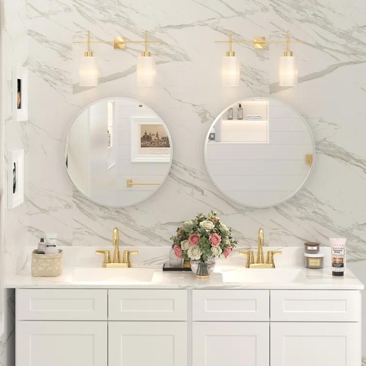 Amara Round High Quality Aluminum Alloy Framed French Cleat Mounted Wall Decor Bathroom Vanity Mirror with 5-Year Warranty