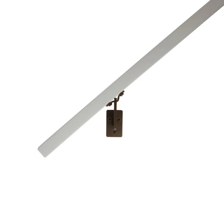 Modern Aluminum Handrail Grab Bar Kit, Adjustable Steel Brackets, Returns to Wall, Powder Coat