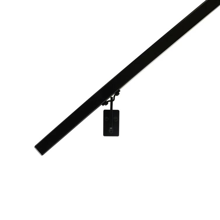 Modern Aluminum Handrail Grab Bar Kit, Adjustable Steel Brackets, Returns to Wall, Powder Coat