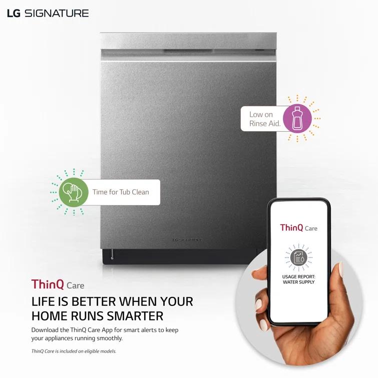 LG LG Smart Top Control Dishwasher with 1-Hour Wash & Dry, QuadWash® Pro, TrueSteam ®and Dynamic Heat Dry LDTH7972S