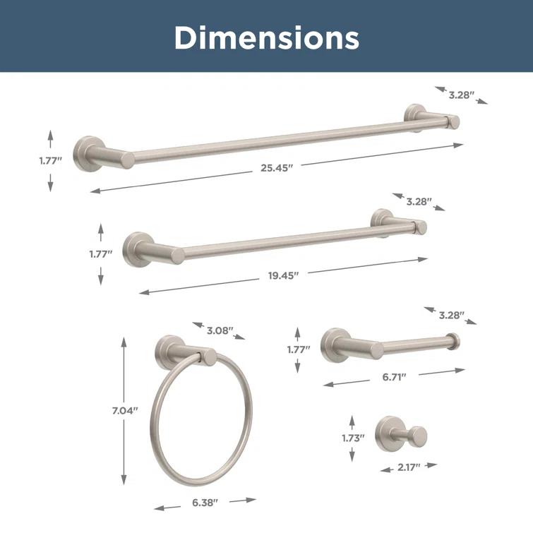 Franklin Brass 5 - Piece Bathroom Hardware Set WAK65-BN