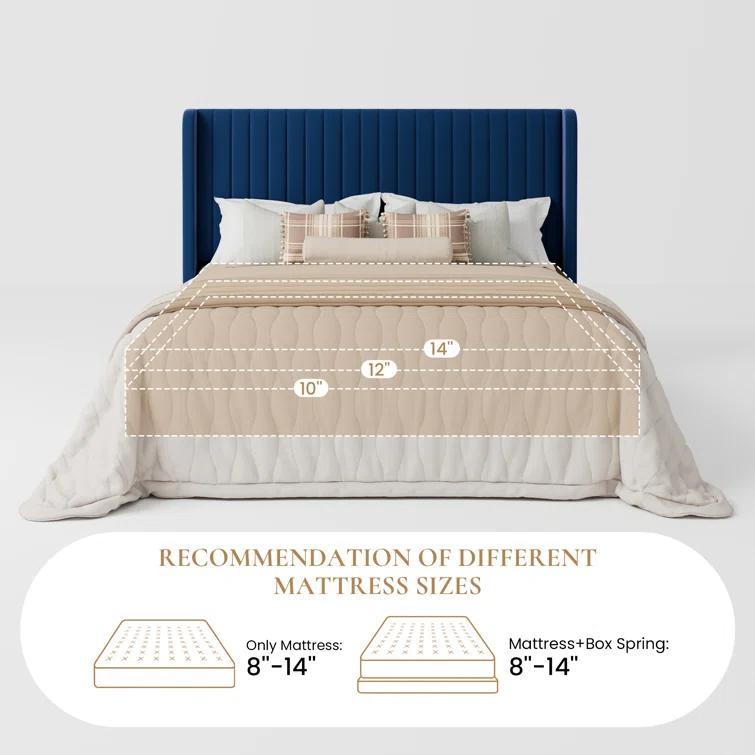 Candler Upholstered Platform Bed with Wingback