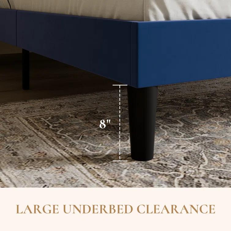 Candler Upholstered Platform Bed with Wingback