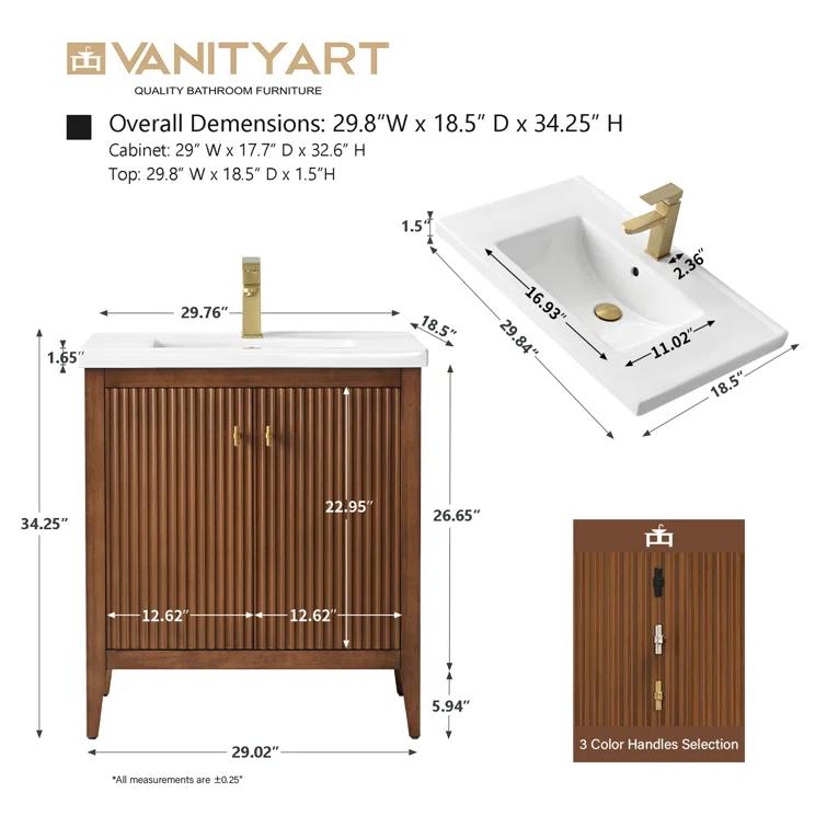 30" Single Bathroom Vanity Set
