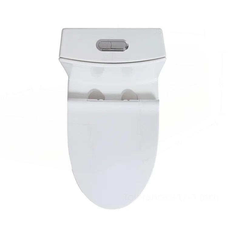 Small Compact One Piece Toilet Dual Flush