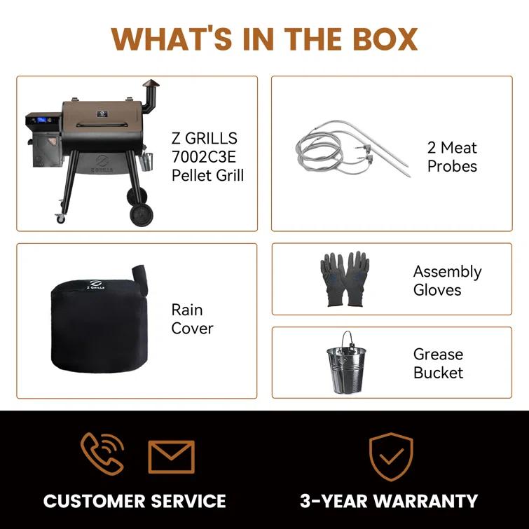 Z GRILLS 697 sq.in Pellet Grill with Temps Controller 2.1 and Latest Functions