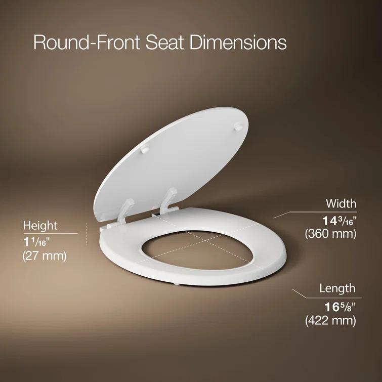 Stonewood Compression-Molded Wood Toilet Seat with Color-Matched Plastic Hinges