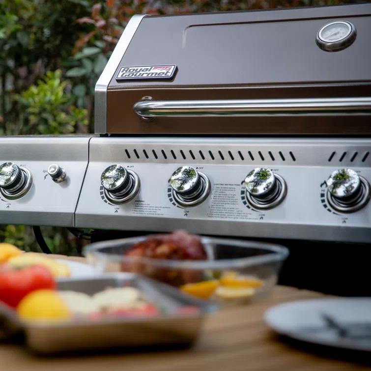 Royal Gourmet 6 - Burner Freestanding Liquid Propane 74000 BTU Gas Grill with Cabinet