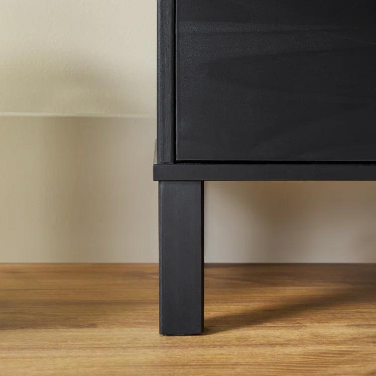 Asho 1-Drawer Solid Wood Nightstand