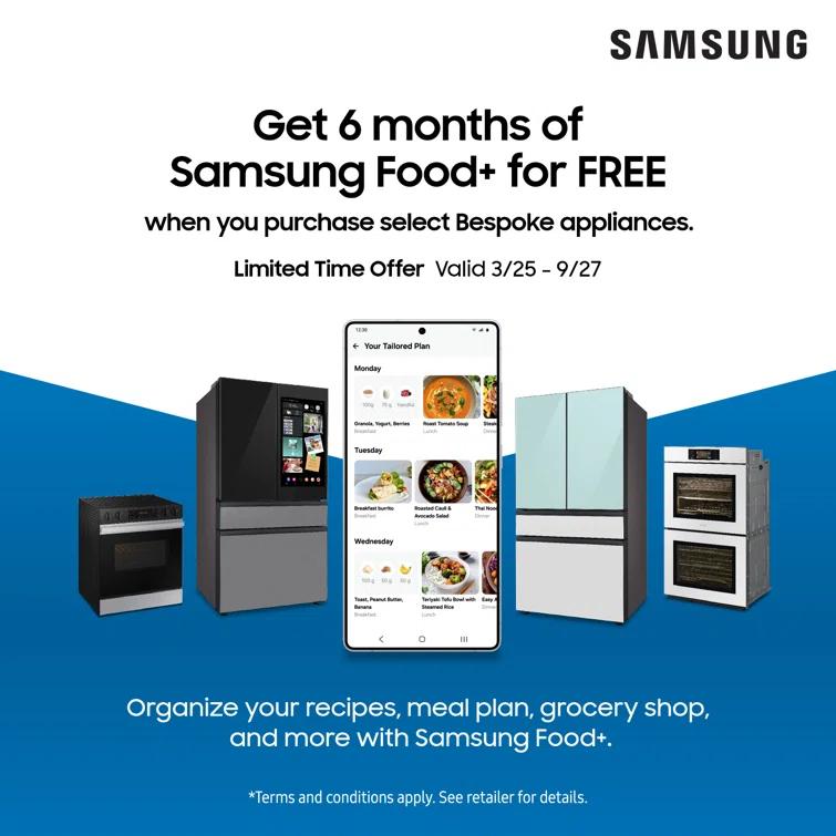 Samsung Bespoke 4-Door Flex Refrigerator 29 cu. ft. in with AI Family Hub+ and AI Vision Inside