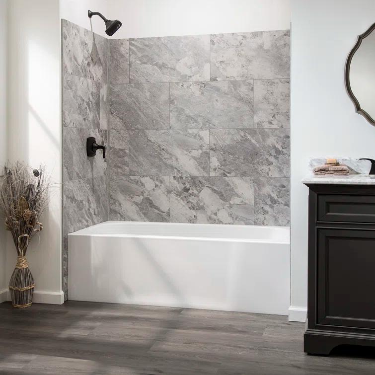 Palisade 25.6 in. x 14.8 in. Interlocking Vinyl Waterproof Wall Tiles
