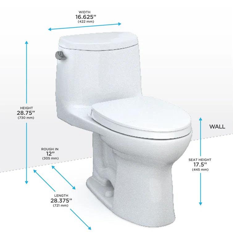 1.28 GPF (Water Efficient) Elongated One-Piece Toilet with High Efficiency Flush (Seat Included)