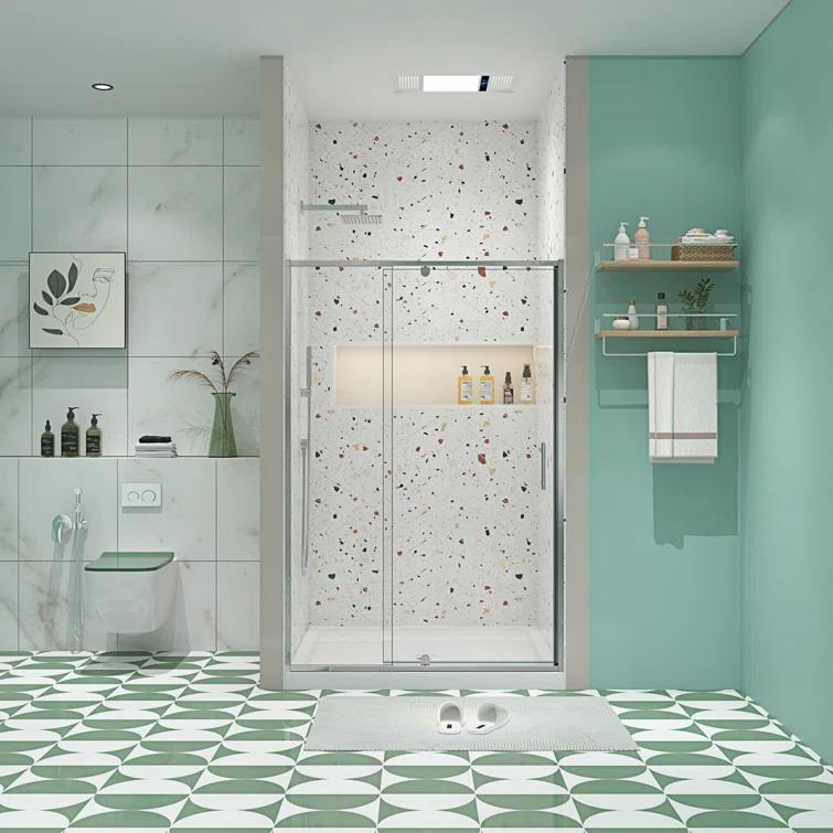RAY'S RUGS & FLOORING LLC 12RRFR142461LTS 38-42" W x 71" H Pivot Frame Sliding Shower Door with 6mm Tempered Glass