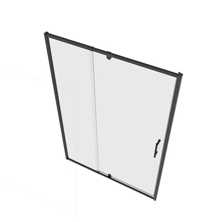 44-48" W x 71" H Flush Glass Shower Door Reversible Installation