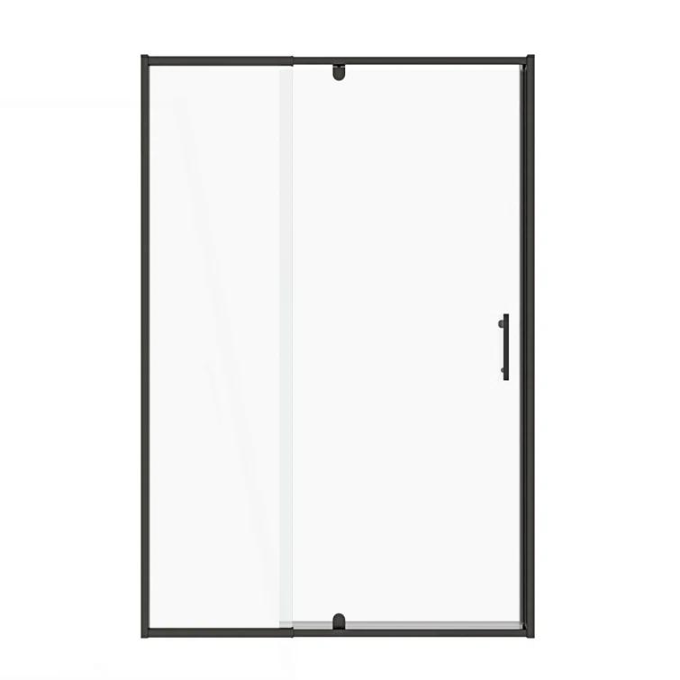 44-48" W x 71" H Flush Glass Shower Door Reversible Installation