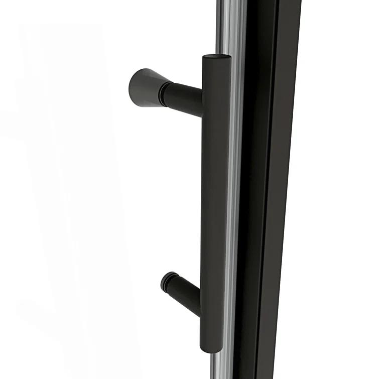44-48" W x 71" H Flush Glass Shower Door Reversible Installation