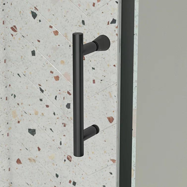 44-48" W x 71" H Flush Glass Shower Door Reversible Installation