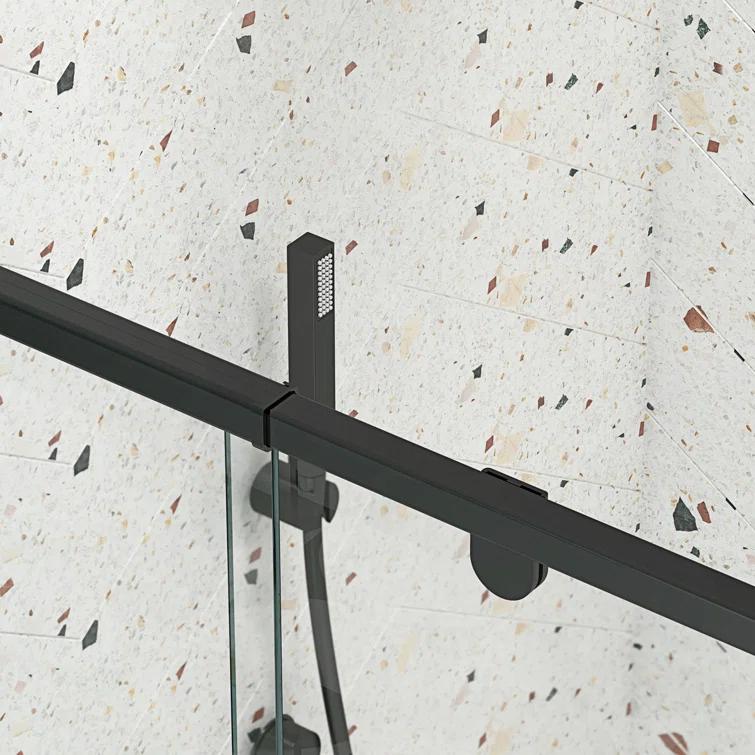44-48" W x 71" H Flush Glass Shower Door Reversible Installation