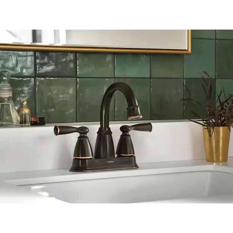 Moen Moen Banbury 4 in. Centerset Double Handle Bathroom Faucet 84943BRB