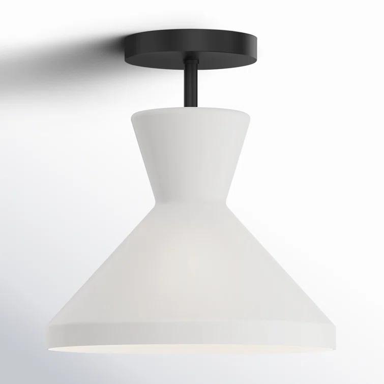 Davana Single Light Glass Semi Flush Mount