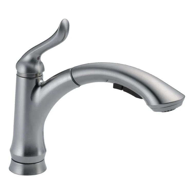 Delta Linden Pull Out Sprayer Kitchen Sink Faucet, Single Handle Kitchen Faucet 4353-AR-DST
