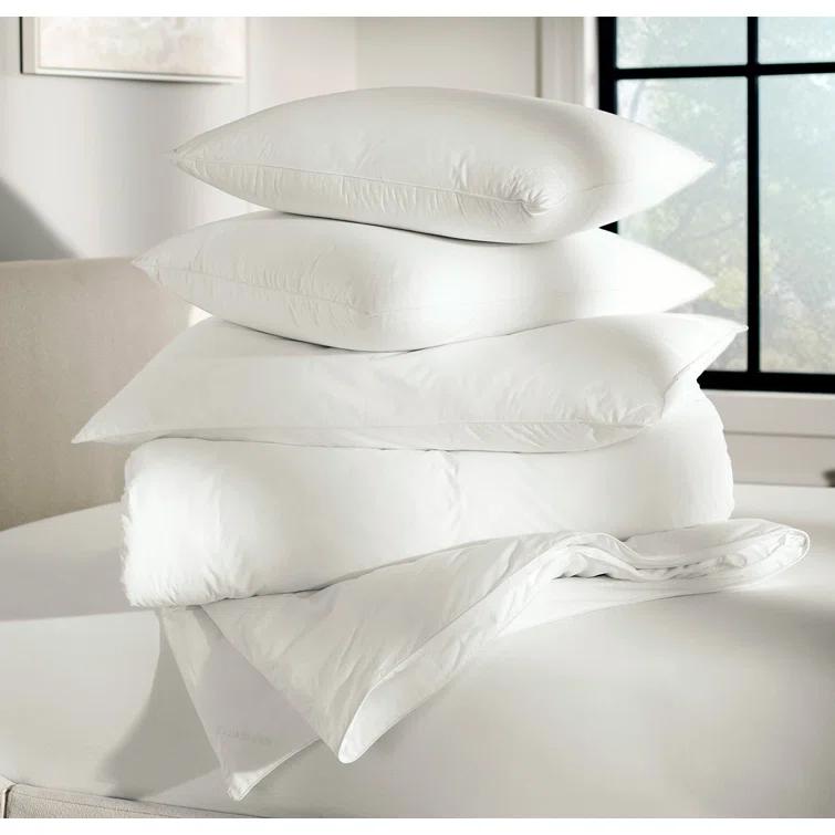 Soft Hypoallergenic Down Alternative Bed Pillow with Cotton Cover