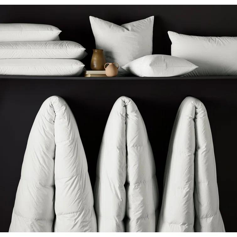 Soft Hypoallergenic Down Alternative Bed Pillow with Cotton Cover