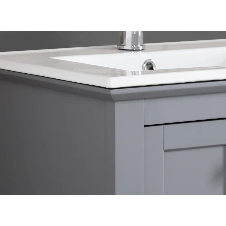 Manchester 24" Freestanding Single Sink Bathroom Vanity with Integrated Sink (Faucet Not Included)