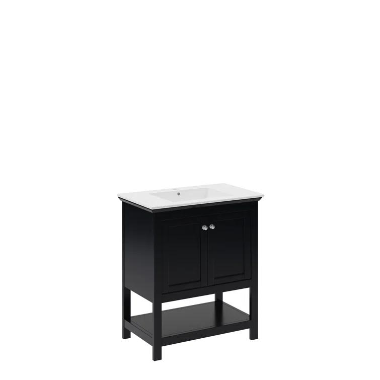 Manchester 30" Freestanding Single Sink Bathroom Vanity with Integrated Sink (Faucet Not Included)