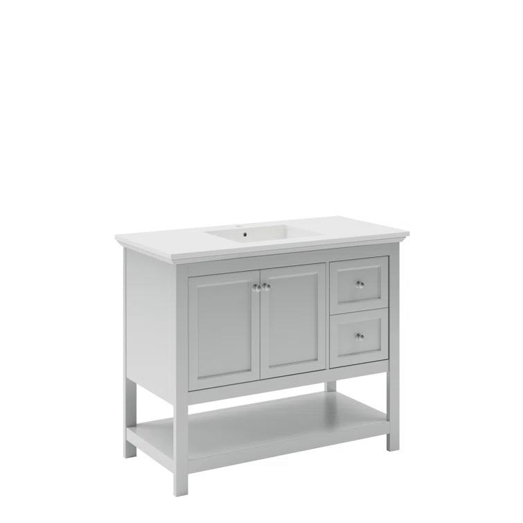Fresca Manchester 42" Freestanding Single Sink Bathroom Vanity with Integrated Sink (Faucet Not Included)