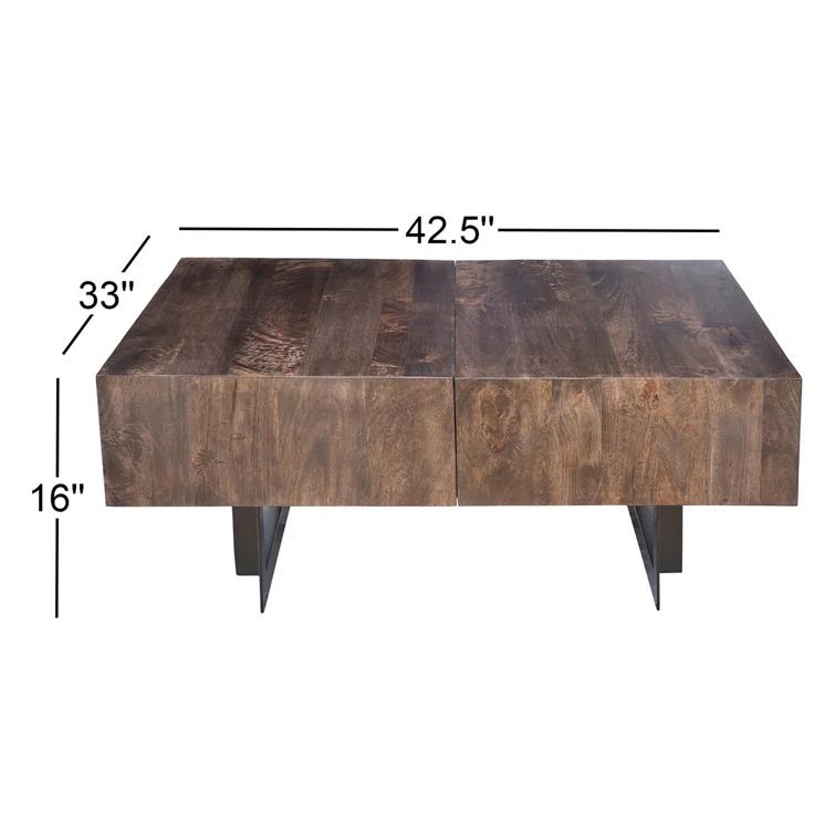 Mullins Extendable Sled Coffee Table with Storage