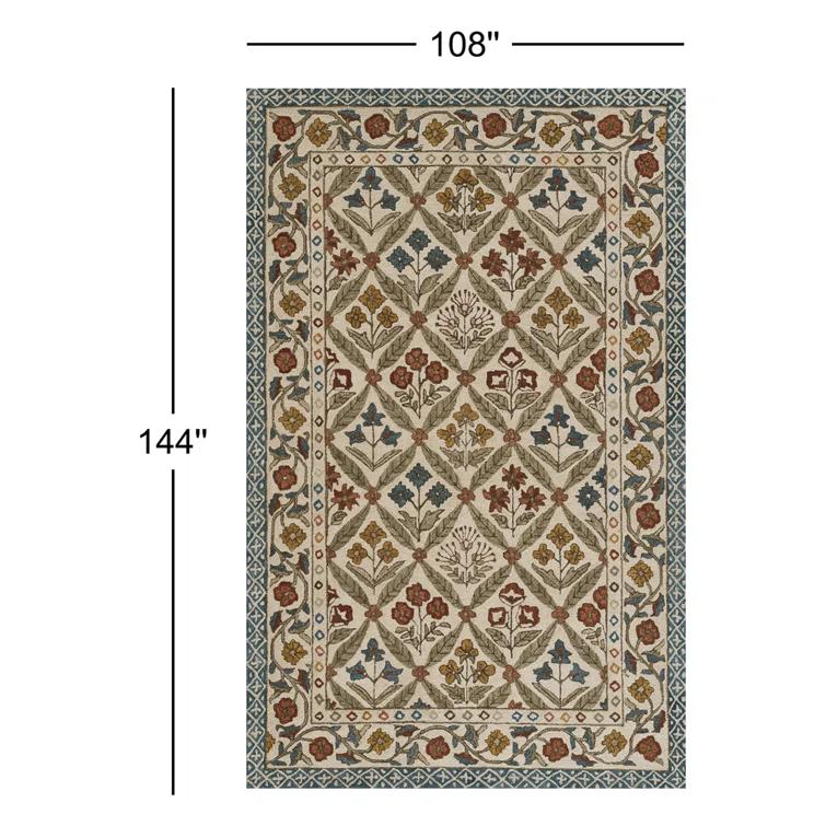 Cotswold Wool Floral Area Rug