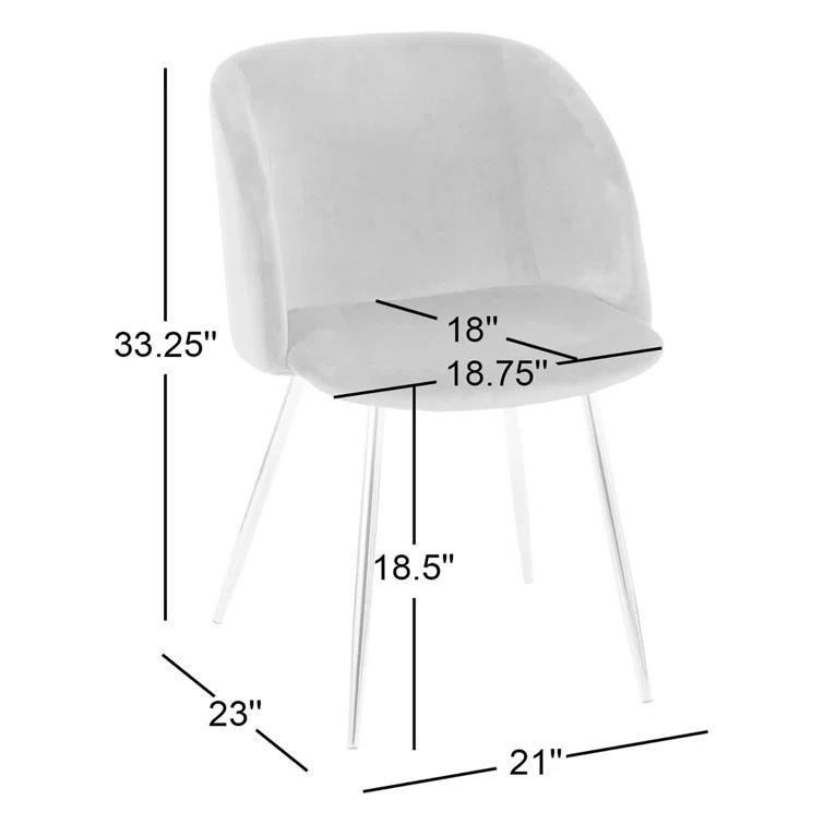 Terrance 18.5'' H Velvet Upholstered Parsons Chair