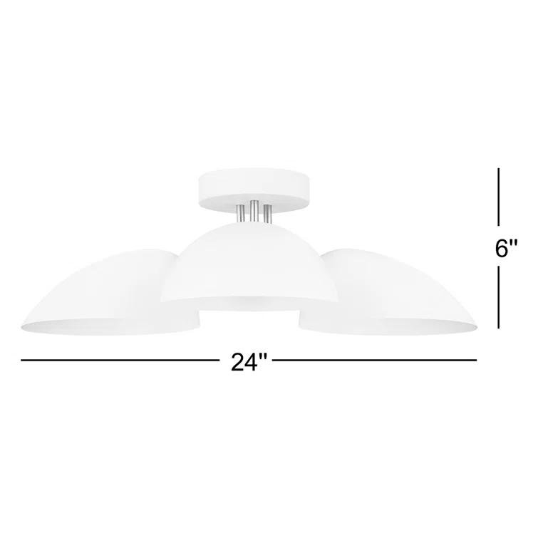 Midnight Black 3-Light Flush Mount Ceiling Fixture by Ellen DeGeneres