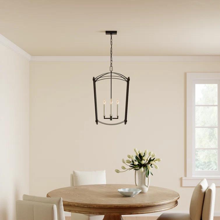 Olive 4 Light Metal Dimmable Lantern Chandelier