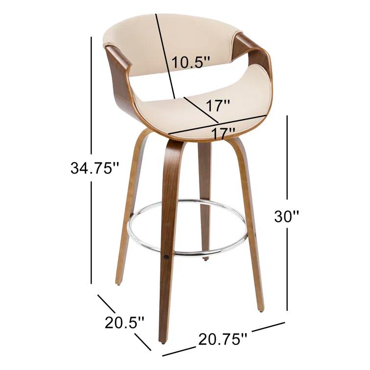 Lariah Swivel Upholstered Counter Stool