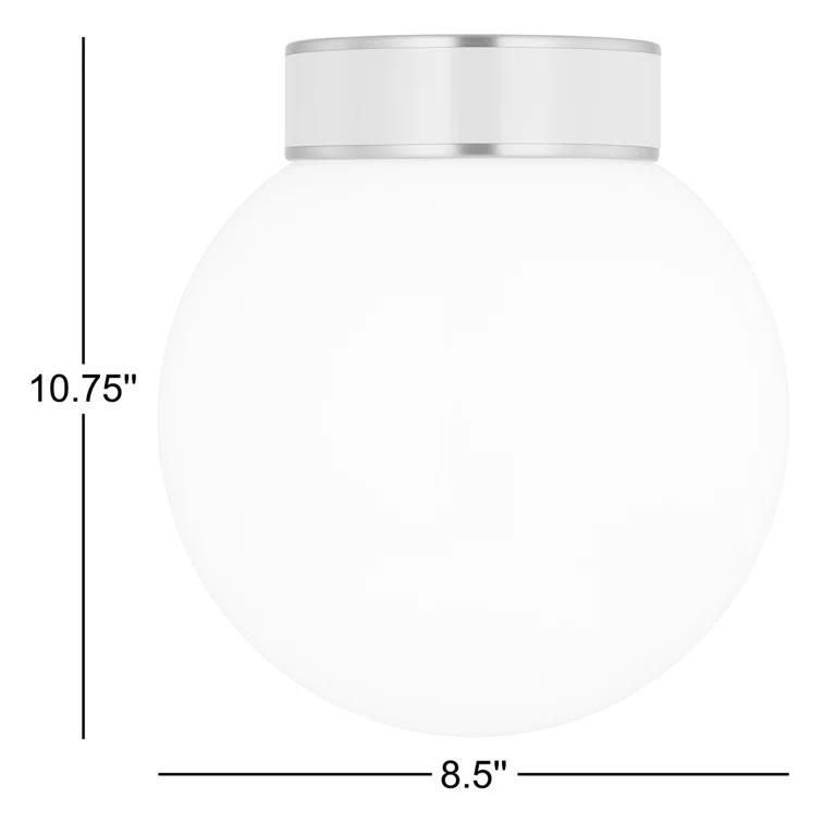 Single Light Glass Flush Mount