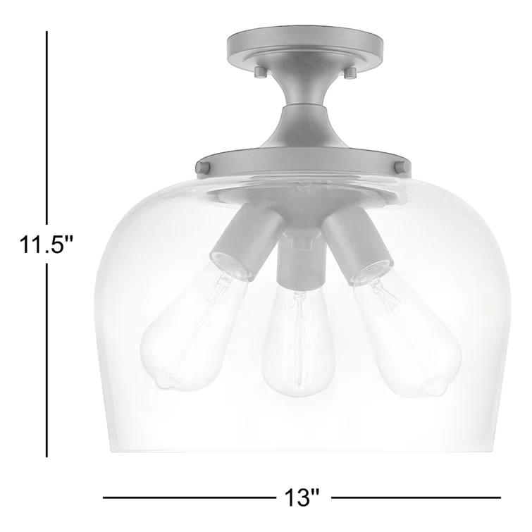 Cromkill Glass Semi Flush Mount