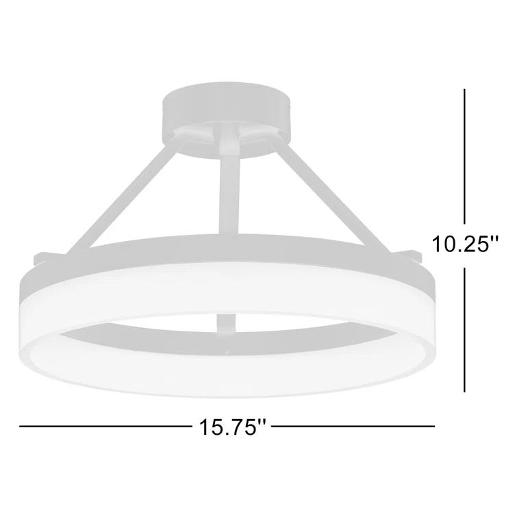 Danica Single Light Acrylic LED Semi Flush Mount