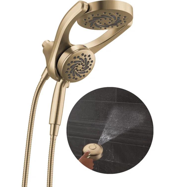 5-Setting HydroRain 2-in-1 Dual Shower Head with ProClean Spray