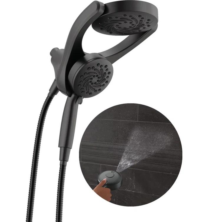 5-Setting HydroRain 2-in-1 Dual Shower Head with ProClean Spray