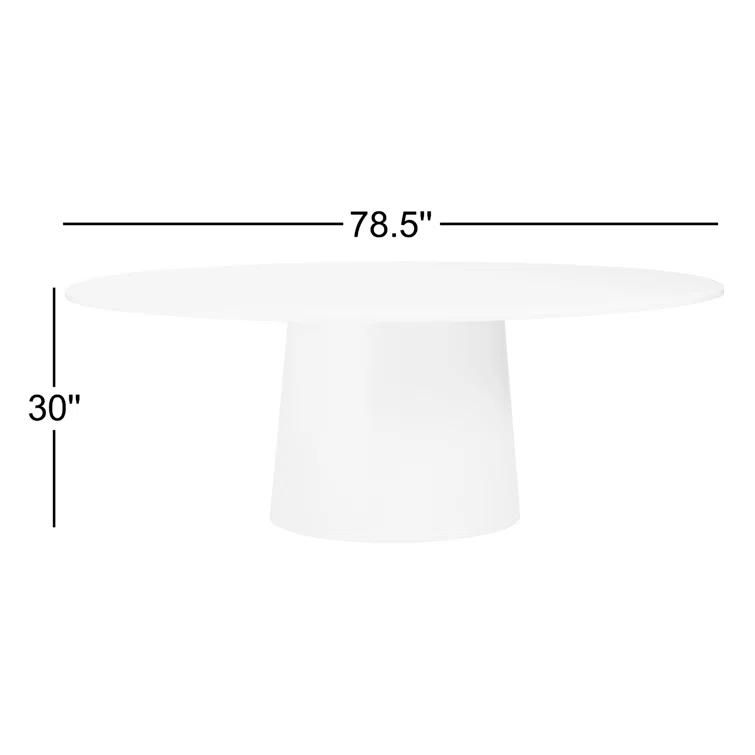 Beth Oval Dining Table - White