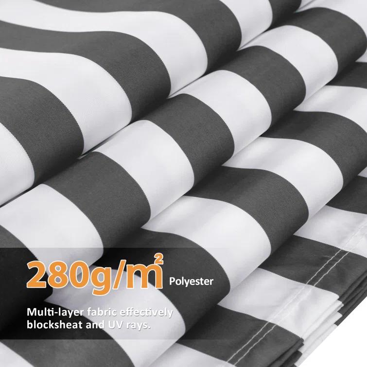 MCombo Manual Retractable Patio Door/Window Awning, Sunshade Shelter Outdoor Canopy