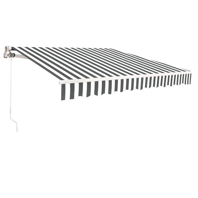 MCombo Manual Retractable Patio Door/Window Awning, Sunshade Shelter Outdoor Canopy