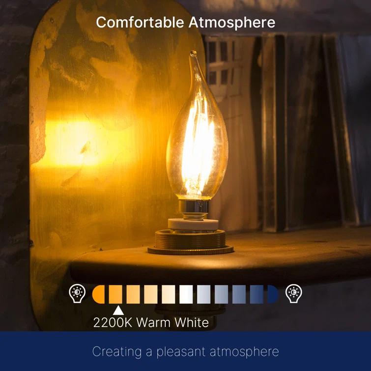 CA11E12 LED Chandelier Light Bulbs 40W Equivalent, Dimmable LED Candelabra Bulbs, 2200K 330LM