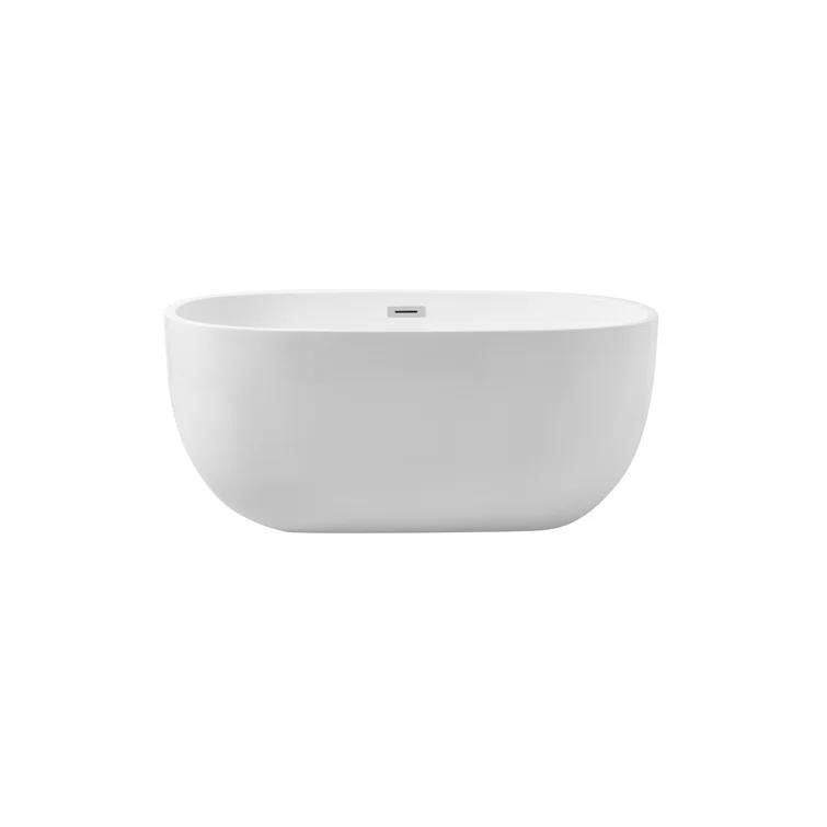 Hudepohl 54'' x 29'' Freestanding Soaking Acrylic Bathtub